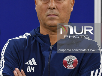 Head coach of Qatar Marquez Lopez looks on prior to the qualification 3rd round for the FIFA World Cup 2026 group A match between Qatar and...