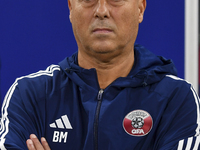 Head coach of Qatar Marquez Lopez looks on prior to the qualification 3rd round for the FIFA World Cup 2026 group A match between Qatar and...