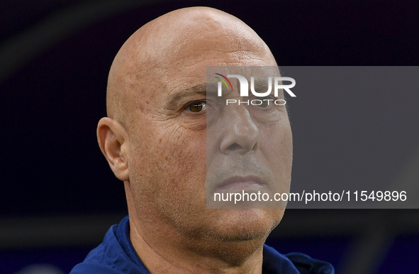 Head coach of Qatar Marquez Lopez looks on prior to the qualification 3rd round for the FIFA World Cup 2026 group A match between Qatar and...