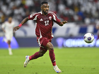 Ismail Mohamad of Qatar is in action during the qualification 3rd round for the FIFA World Cup 2026 group A match between Qatar and the Unit...