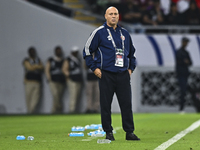 Qatar team head coach Marquez Lopez reacts during the qualification 3rd round for the FIFA World Cup 2026 group A match between Qatar and Un...