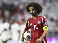 Akram Afif of Qatar during the qualification 3rd round for the FIFA World Cup 2026 group A match between Qatar and United Arab Emirates at A...