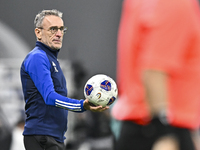 United Arab Emirates head coach Paulo Bento reacts during the qualification 3rd round for the FIFA World Cup 2026 group A match between Qata...