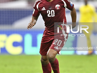 Ahmed Fathy of Qatar during the qualification 3rd round for the FIFA World Cup 2026 group A match between Qatar and the United Arab Emirates...