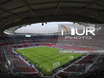 General exterior view of Ahmad Bin Ali Stadium before the qualification 3rd round for the FIFA World Cup 2026 group A match between Qatar an...