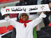 United Arab Emirates team supporters cheer for their team during the qualification 3rd round for the FIFA World Cup 2026 group A match betwe...