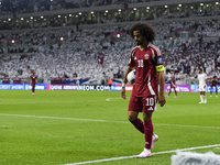 Akram Afif of Qatar during the qualification 3rd round for the FIFA World Cup 2026 group A match between Qatar and United Arab Emirates at A...