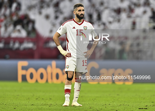 Yahia Nader of the United Arab Emirates during the qualification 3rd round for the FIFA World Cup 2026 group A match between Qatar and the U...