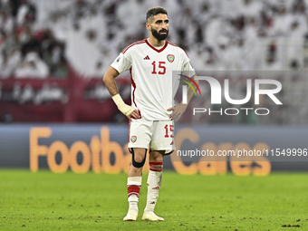 Yahia Nader of the United Arab Emirates during the qualification 3rd round for the FIFA World Cup 2026 group A match between Qatar and the U...