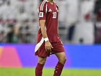 Akram Afif of Qatar during the qualification 3rd round for the FIFA World Cup 2026 group A match between Qatar and United Arab Emirates at A...