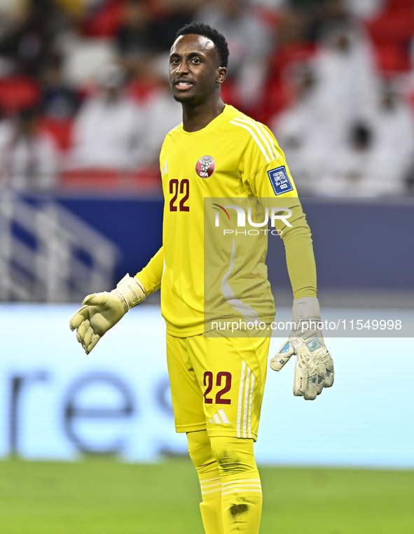 Meshaal Barsham of Qatar during the qualification 3rd round for the FIFA World Cup 2026 group A match between Qatar and United Arab Emirates...