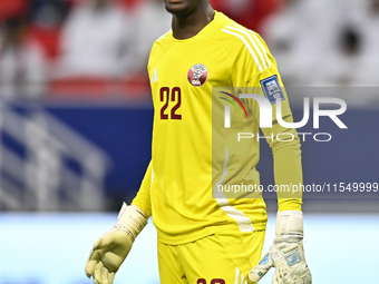 Meshaal Barsham of Qatar during the qualification 3rd round for the FIFA World Cup 2026 group A match between Qatar and United Arab Emirates...