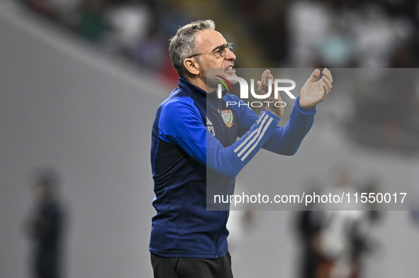 Head coach of the United Arab Emirates, Paulo Bento, reacts during the qualification 3rd round for the FIFA World Cup 2026 group A match bet...