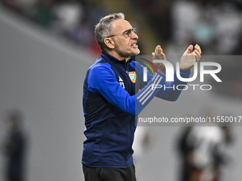 Head coach of the United Arab Emirates, Paulo Bento, reacts during the qualification 3rd round for the FIFA World Cup 2026 group A match bet...