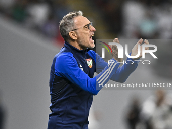 Head coach of the United Arab Emirates, Paulo Bento, reacts during the qualification 3rd round for the FIFA World Cup 2026 group A match bet...