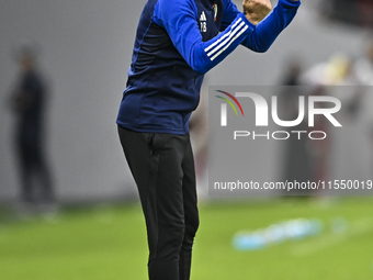 Head coach of the United Arab Emirates, Paulo Bento, reacts during the qualification 3rd round for the FIFA World Cup 2026 group A match bet...