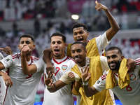 Ali Saleh Amro (#7) of the United Arab Emirates celebrates after scoring a goal during the qualification 3rd round for the FIFA World Cup 20...