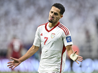 Ali Saleh Amro (#7) of the United Arab Emirates celebrates after scoring a goal during the qualification 3rd round for the FIFA World Cup 20...