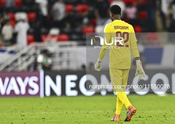 Meshaal Barsham of Qatar reacts after the qualification 3rd round for the FIFA World Cup 2026 group A match between Qatar and United Arab Em...