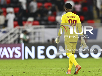 Meshaal Barsham of Qatar reacts after the qualification 3rd round for the FIFA World Cup 2026 group A match between Qatar and United Arab Em...