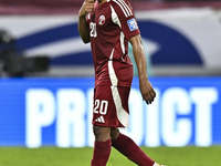 Yahya Alghassani of Qatar reacts after the qualification 3rd round for the FIFA World Cup 2026 group A match between Qatar and United Arab E...