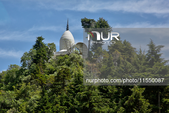 Jwala Devi Temple in Mussoorie, Uttarakhand, India, on April 18, 2024. The temple is dedicated to Jwala Devi Goddess, one of the forms of Go...