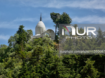 Jwala Devi Temple in Mussoorie, Uttarakhand, India, on April 18, 2024. The temple is dedicated to Jwala Devi Goddess, one of the forms of Go...