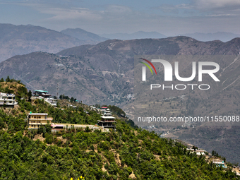 Mountainous landscape in Mussoorie, Uttarakhand, India, on April 18, 2024. (