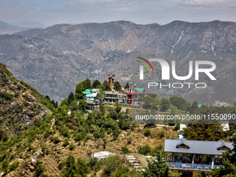 Mountainous landscape in Mussoorie, Uttarakhand, India, on April 18, 2024. (