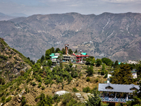 Mountainous landscape in Mussoorie, Uttarakhand, India, on April 18, 2024. (