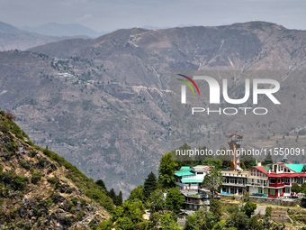 Mountainous landscape in Mussoorie, Uttarakhand, India, on April 18, 2024. (