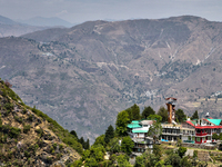 Mountainous landscape in Mussoorie, Uttarakhand, India, on April 18, 2024. (