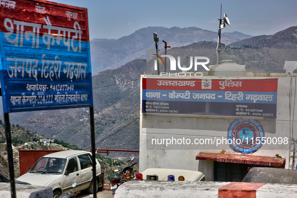 Police station in Mussoorie, Uttarakhand, India, on April 18, 2024. 