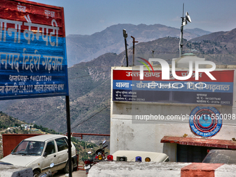 Police station in Mussoorie, Uttarakhand, India, on April 18, 2024. (