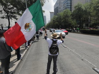 Judiciary workers block the streets near the Senate of Mexico, blocking access to legislators, while demonstrating to protest against the Ju...