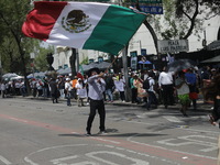 Judiciary workers block the streets near the Senate of Mexico, blocking access to legislators, while demonstrating to protest against the Ju...