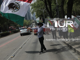 Judiciary workers block the streets near the Senate of Mexico, blocking access to legislators, while demonstrating to protest against the Ju...