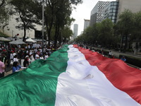 Judiciary workers block the streets near the Senate of Mexico, blocking access to legislators, while demonstrating to protest against the Ju...