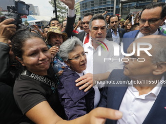 Alejandro Moreno Cardenas, National President of the Partido Revolucionario Institucional (PRI), arrives at the Mexican Senate while judicia...