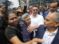 Alejandro Moreno Cardenas, National President of the Partido Revolucionario Institucional (PRI), arrives at the Mexican Senate while judicia...