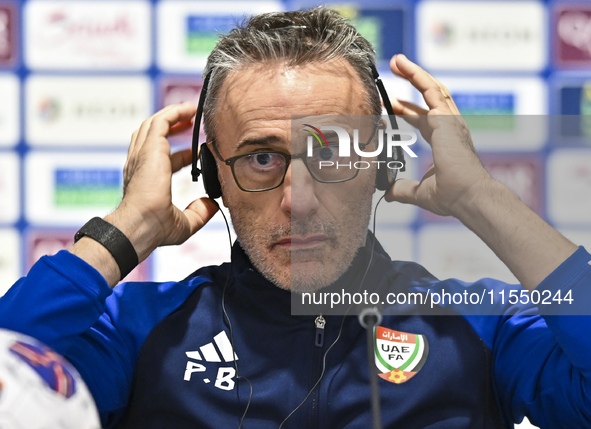 United Arab Emirates team head coach Paulo Bento attends a press conference after the qualification 3rd round for the FIFA World Cup 2026 gr...