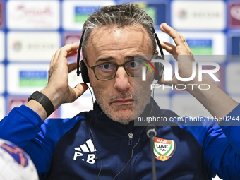 United Arab Emirates team head coach Paulo Bento attends a press conference after the qualification 3rd round for the FIFA World Cup 2026 gr...