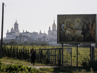 View of the Orthodox Holy Dormition Pochayiv Lavra in Pochaiv, Ukraine, on September 3, 2024 (