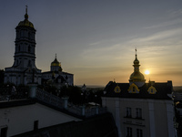 View of the Orthodox Holy Dormition Pochayiv Lavra in Pochaiv, Ukraine, on September 4, 2024 (