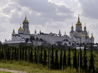 View of the Orthodox Holy Dormition Pochayiv Lavra in Pochaiv, Ukraine, on September 4, 2024 (