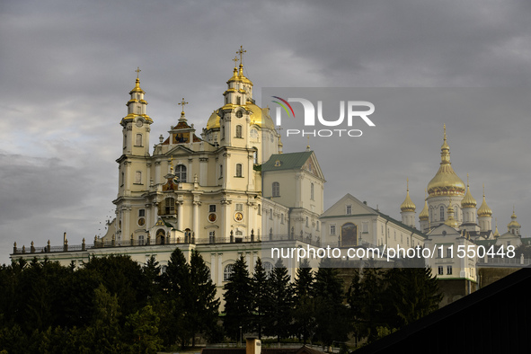 View of the Orthodox Holy Dormition Pochayiv Lavra in Pochaiv, Ukraine, on September 4, 2024 