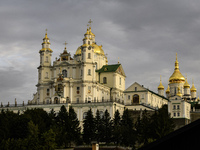 View of the Orthodox Holy Dormition Pochayiv Lavra in Pochaiv, Ukraine, on September 4, 2024 (