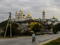 View of the Orthodox Holy Dormition Pochayiv Lavra in Pochaiv, Ukraine, on September 4, 2024 (