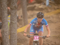 Simona Spfo?+Na of the Czech Republic participates in the UCI Mountain Bike World Championships Women Under 23 in Pal Arinsal, Andorra, on A...