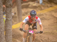 Ginia Caluori of Switzerland competes in the UCI Mountain Bike World Championships Women Under 23 in Pal Arinsal, Andorra, on August 31, 202...